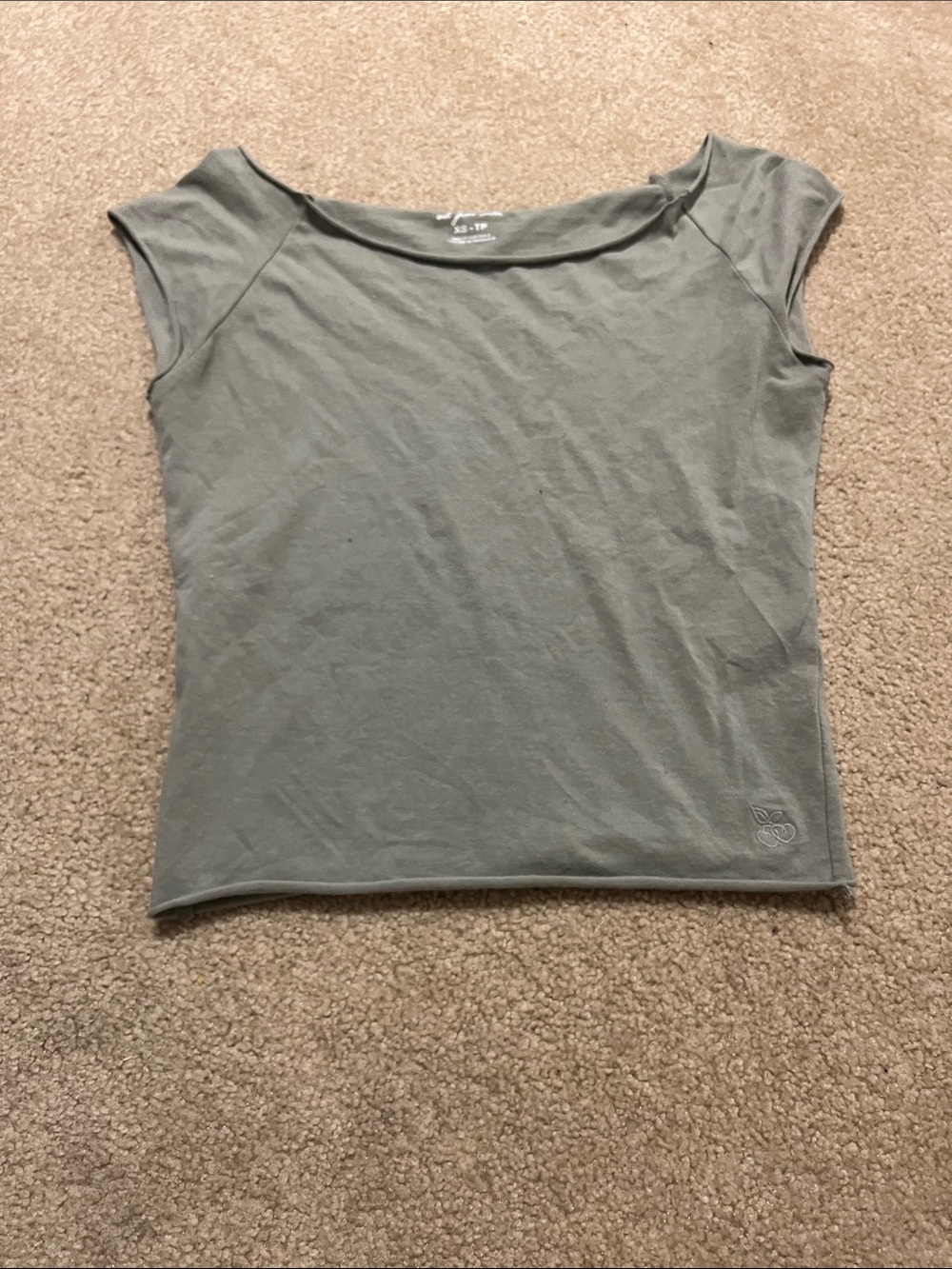 Urban Outfitters Olive Boatneck Short Sleeve Tee